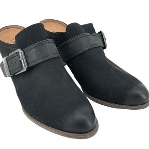 Vionic Cheyenne Black Block Heel Mule